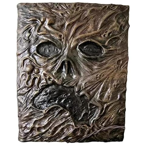 LOVOICE Necronomicon Evil Dead Book Decorations,Resin Notebook Horror Movie Prop Gifts,Dead Spellbook for Home Desktop Ornament Cover
