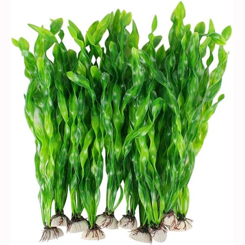 Shinekoo 10pcs Plastic Aquarium Plants Fish Tank Decorations Artificial Seaweed Water grass Underwater Plants For Aquarium Ornament Decorations