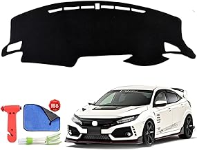 Honda CIVIC Civic Type R FK7 Series FK8 Series Civic FC1 Series Dashboard Mat 2017 ~ CIVIC Dedicated Design Car Dashboard Cover Sun Protection Anti-Glare Dashboard Protective Mat Interior Parts