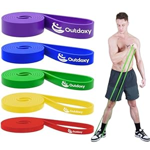 Resistance Bands，Resistance Bands for Working Out, Exercise Bands, Workout Bands, Bands for Working Out, Exercise Bands Resistance Bands Set with Door Anchor, Natural Latex, Set of 5