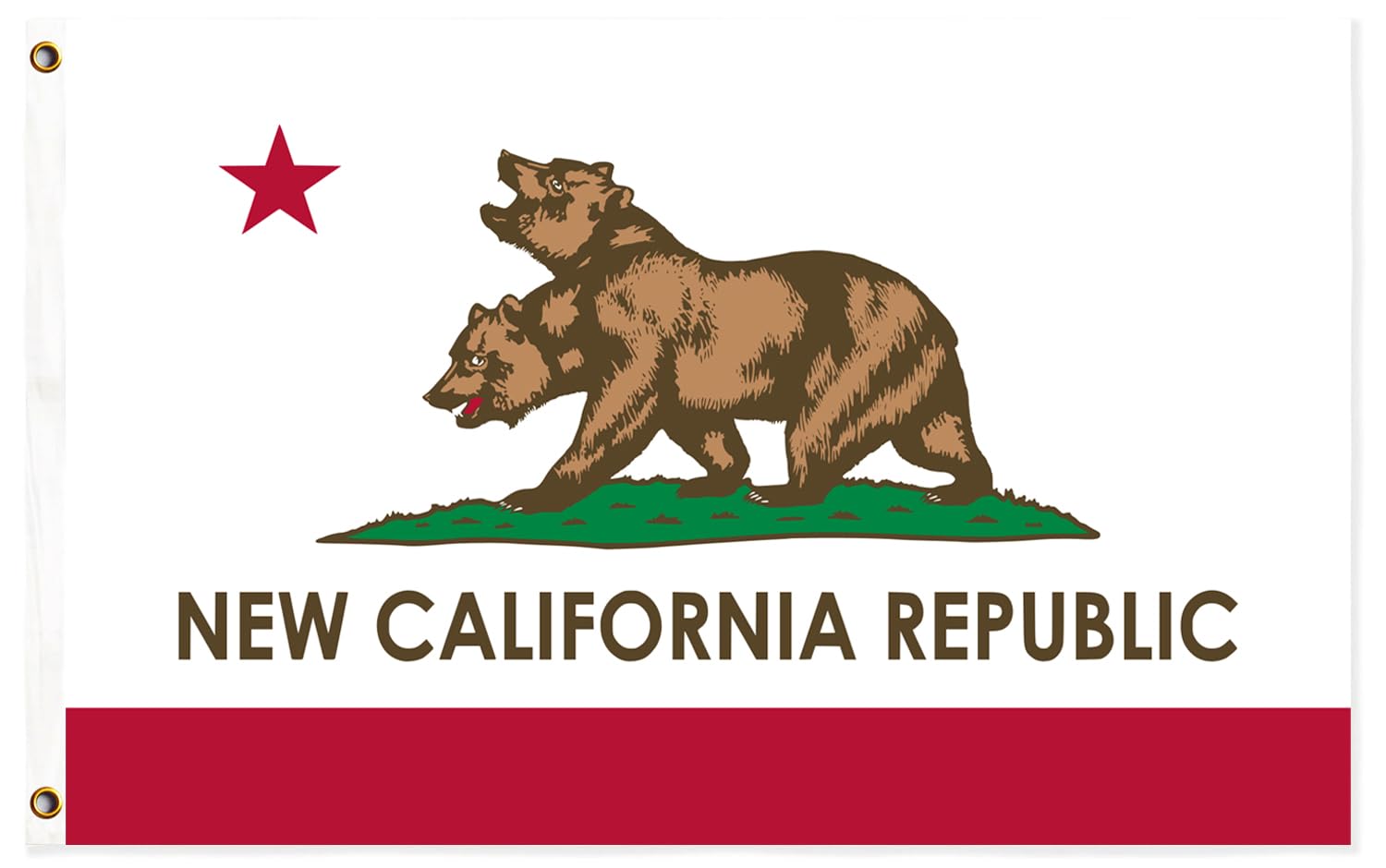 AUKUTOCO NCR Flag New California Republic Banner for Indoor Outdoor Dorms Homes Party Game 3x5 Ft