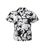 C90-a517 Navy With Cream Floral