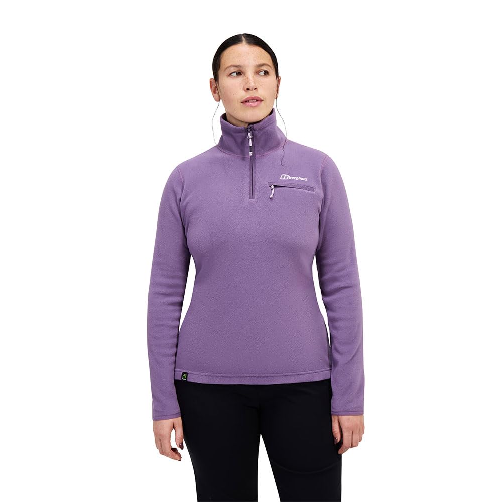 Berghaus Women's Prism 2.0 Micro Half Zip Polartec Fleece | Added Warmth | Flattering Style | Durable Fleece Half Zip, Aura, 8