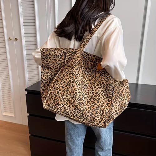 Leopard Print Hobo Bag-Large Capacity Slouch Tote for Women,Perfect for Travel,Stylish Shoulder Bag for Daily Use4