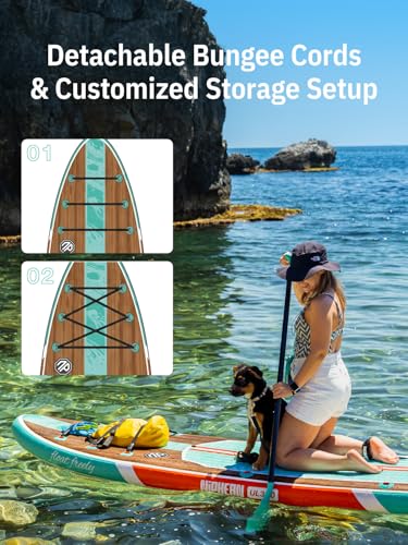Niphean Inflatable Stand Up Paddle Board with SUP Accessories,Denim Blue - image 7