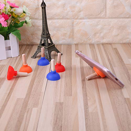 Image of Mobile Phone Holder Mini Colorful Toilet Shape Plunger Holder Sucker Stand for Mobile Phone for