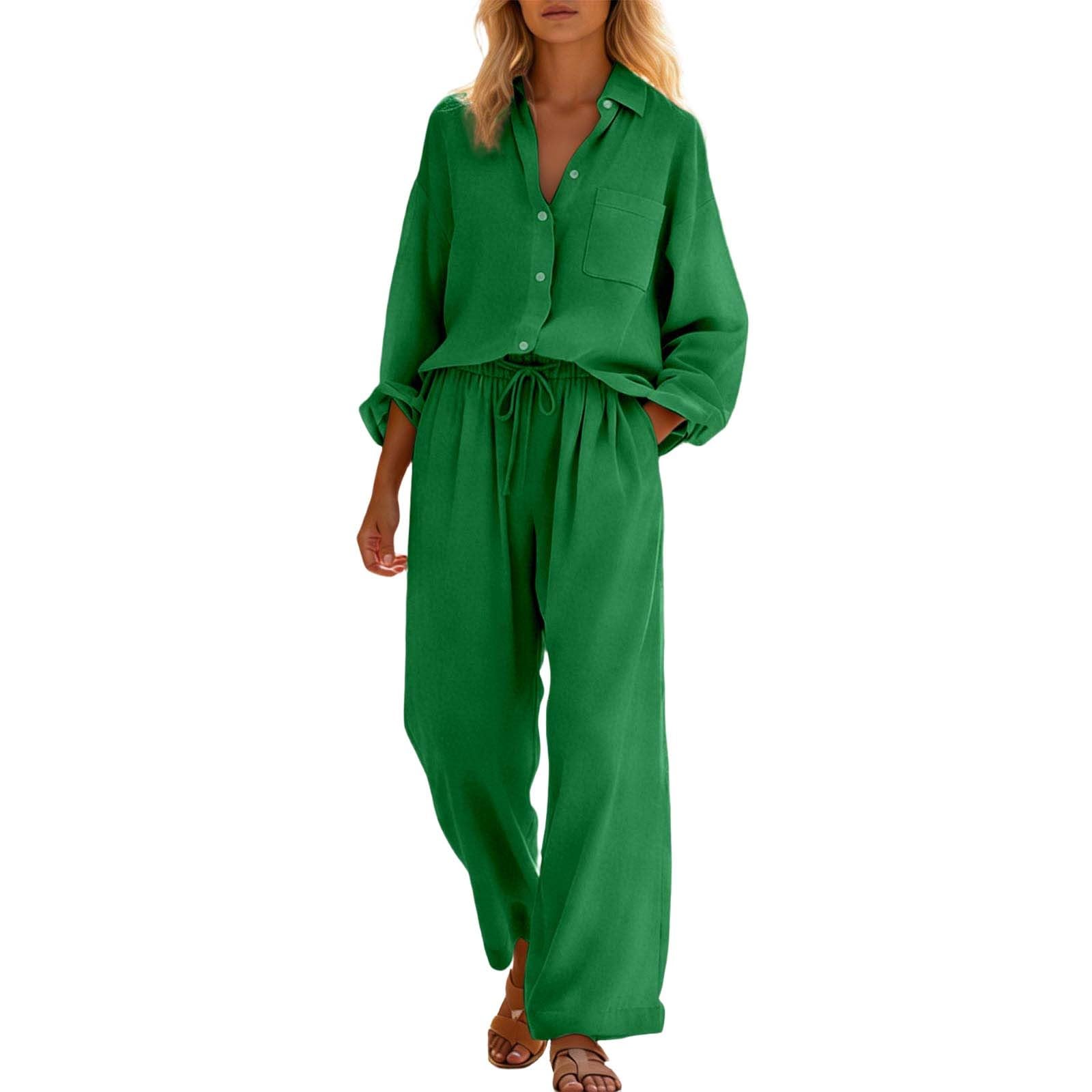 Damen Zweiteiler Musselin Jogginganzug Sommer Schlafanzug Tracksuit