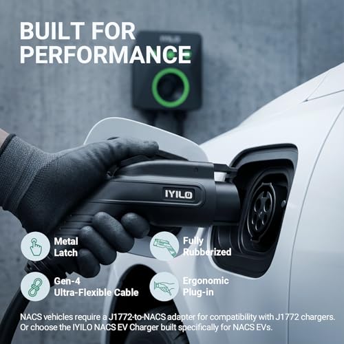 Image of Level 2 EV Charger, J1772, Wall, 40-48A /11.5KW /240V, Wi-Fi(2.4 GHz) | Power Sharing, Dynamic Load Balancing, Dual Temp Sensors, Schedule Charging, OCPP1.6, RFID, Smart APP, UL, ETL & Energy Star