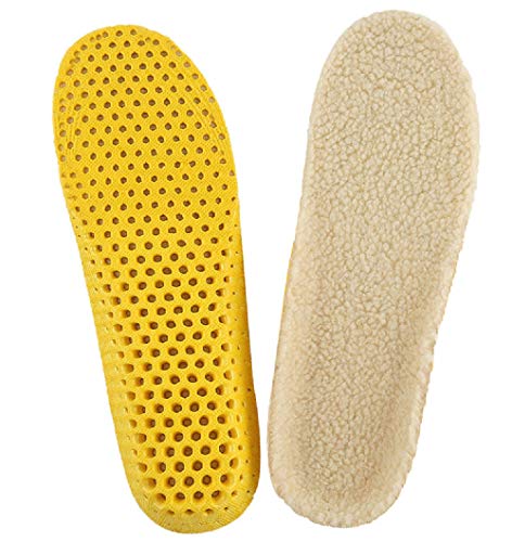 Winter Insole Warm Thicker Softer Sweat Absorb Ventilation Breathable Shock Absorbing Insoles Imitation Lamb Wool Sports Insoles -29cm