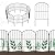 OUSHENG Decorative Garden Fence 25 Panels, Total 27ft (L) x 24in (H) Rustproof Metal Wire Fencing Border Animal Barrier, Flower Edging for Landscape Patio Yard Outdoor, Arched