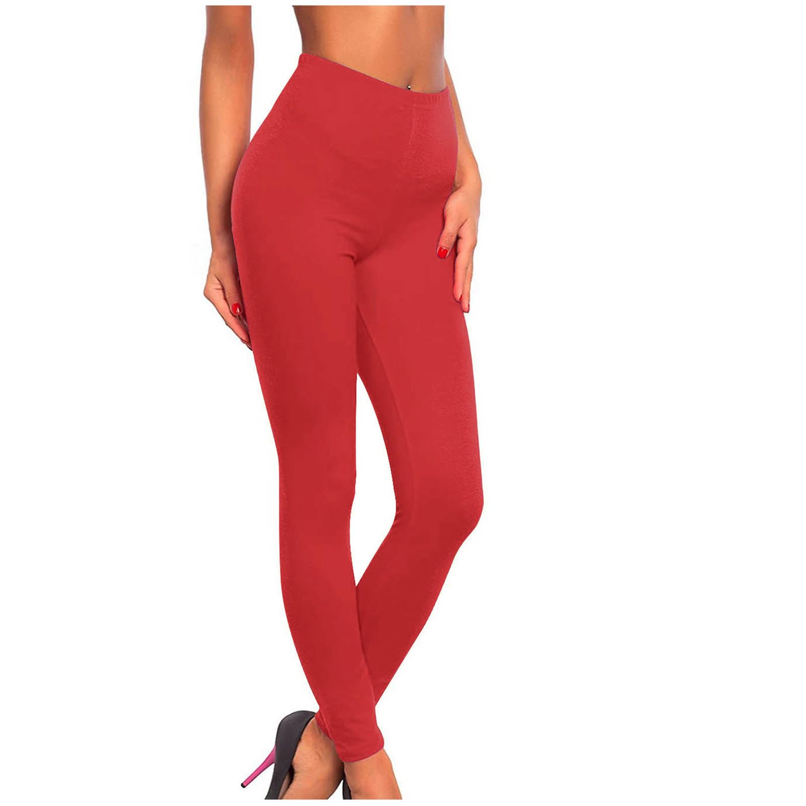 GenericHigh Waisted Leggings for Women Summer Fashion Seamless Tummy Control Yoga Pants Casual Stretch Butt Lifting Activewear