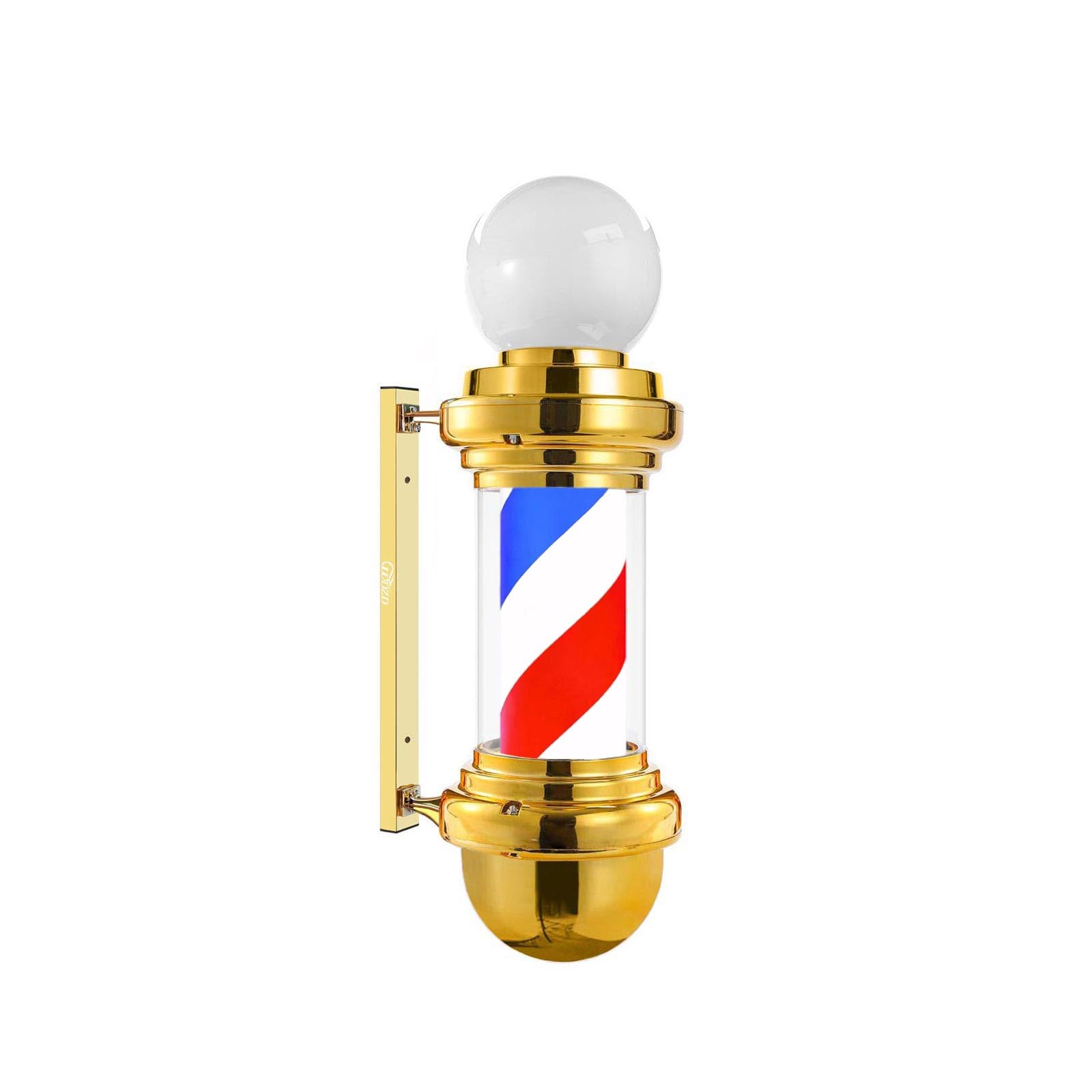 WDZD 20'' Mini Golden Red Barber Pole Light