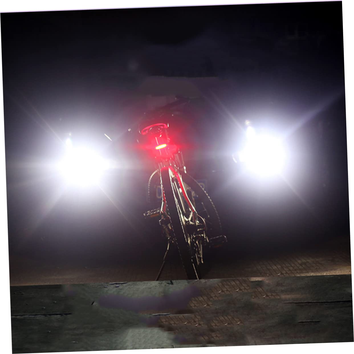 Abaodam 2pcs 600mah Rechargeable Bike Rear Light Waterproof Safety Tail Light for Night Riding Led Cycling Quick Buckle Strap (Black)