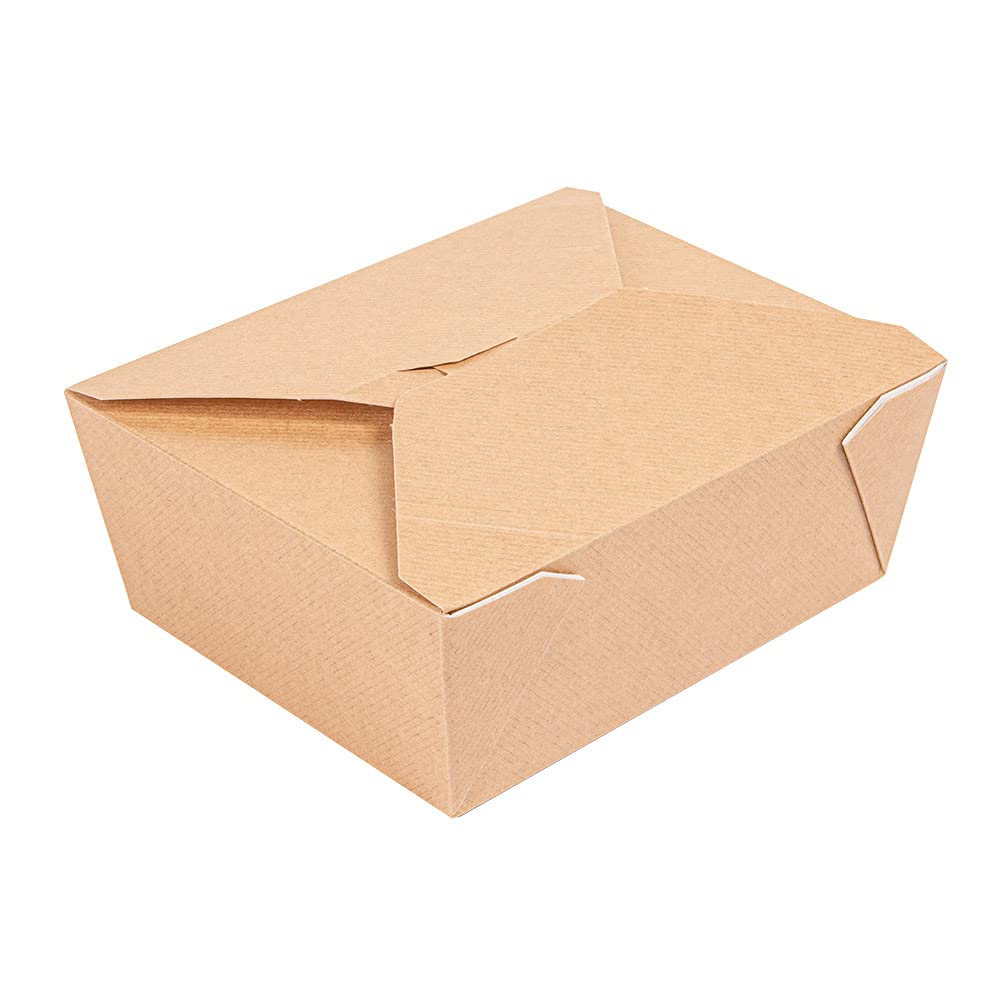 300 unità - Scatole americane microonde 'Thepack' 1350 ml 220 + 12Pp G/M2 15,2X12,1X6,5 cm naturale cartone ondulato Nano-Micro