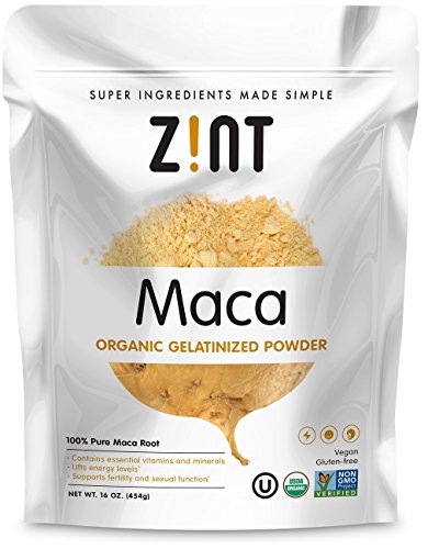 Zint Maca Powder: Gelatinized Organic Non-GMO Energy Booster (16 oz)
