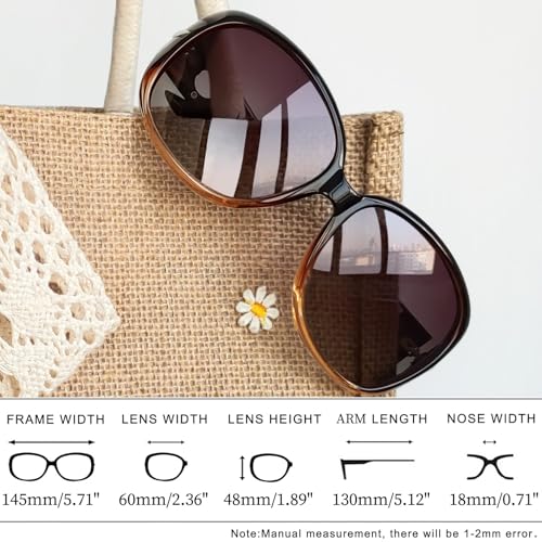 Joopin Big Womens Sunglasses Polarized Trendy Sun Glasses Large Rectangle UV Protection Rhinestone Sunnies4