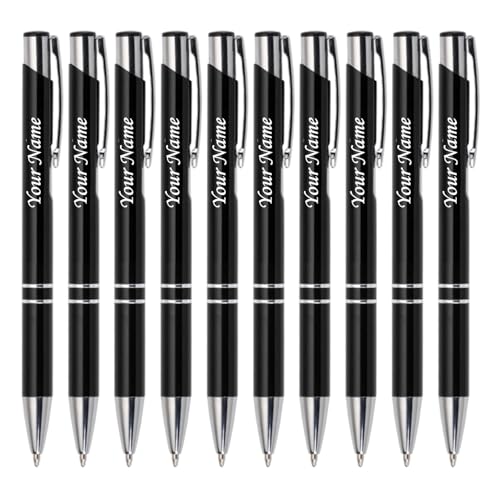Image of Personalized Pen with Name Engraved, Pack of 10, Customized Pen for men, Women, Corporate Gift, Gifts For Teachers, Offices, Birthday, Farewell, Ballpen, Rakhi, Diwali, New Year