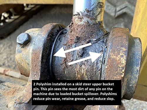 Image of 8 x 80mm Bucket Pin Shim Kit for Excavator and Skid Steer 5mm Thickness Detachable