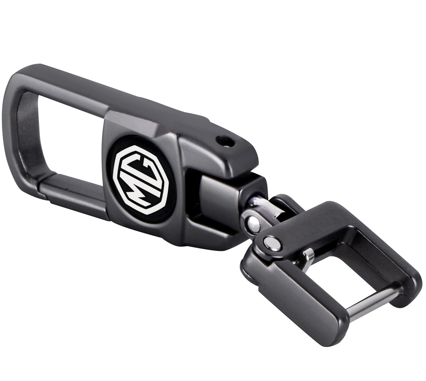 NIVIZEN Heavy Duty Metal Car Keychain Compatible for MG Cars | Suitable for Hector, Astor, Gloster & All Models | Stainless Steel Key Fob Accessories | Durable Black Colour Key Ring-image-32