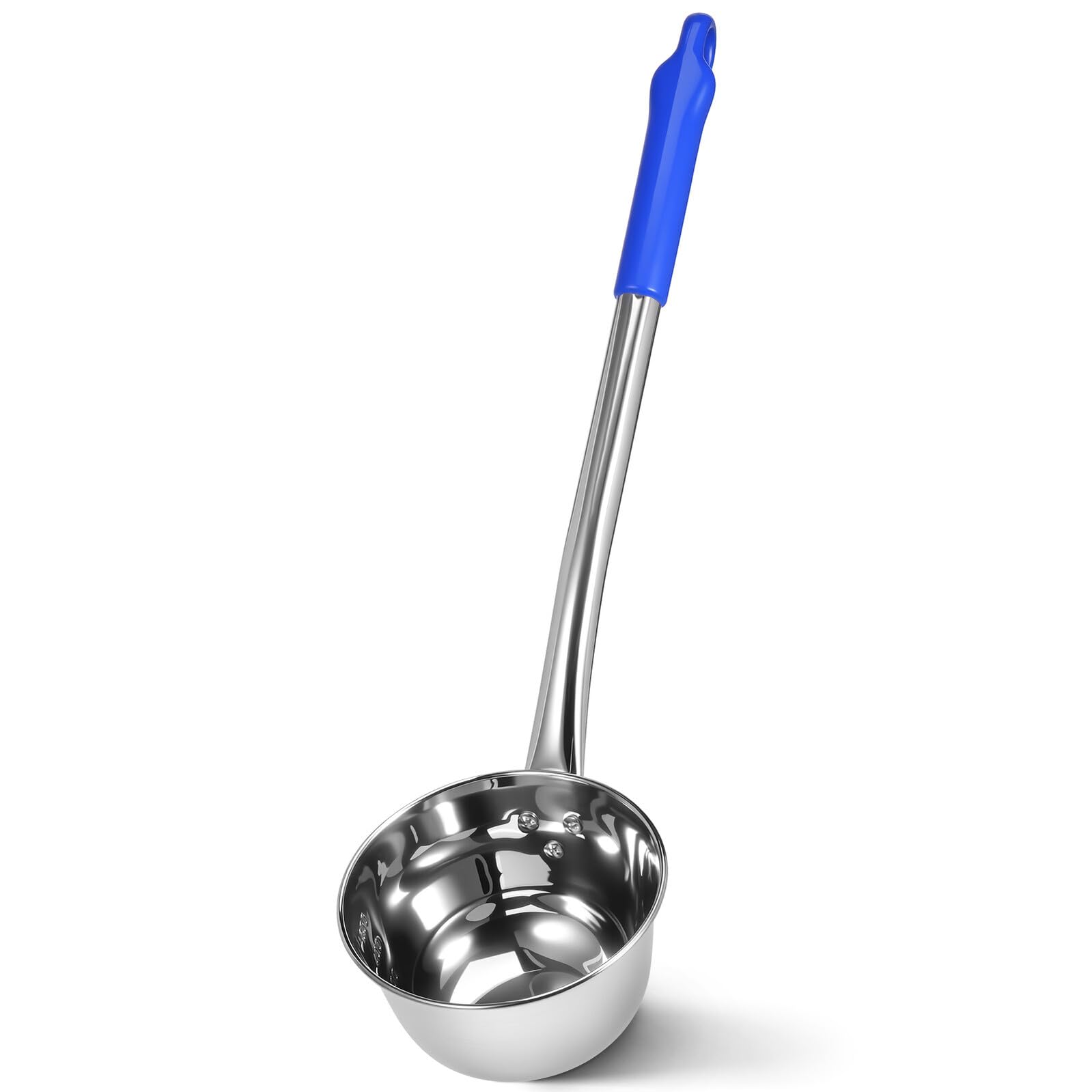 Long Handle Ladle Edelstahl Schöpflöffel mit Aufhängeöse Langlebig Spülmaschinenfest Langer Griff für Komfortables Servieren von Suppen und Saucen Küchenhelfer für Vielseitiges