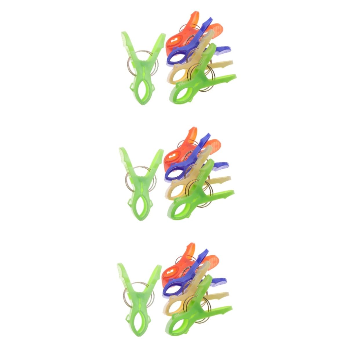 EXCEART 15pezzi Clip Asciugamano Plastica Da Mollette Per Asciugamani Indumenti e Piumoni Sicure e Resistenti Al Vento Colore Casuale