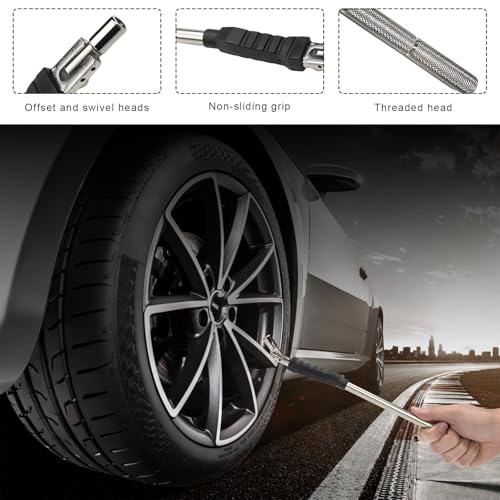 Image of Wevdn Valve Stem Puller, Automotive Tire Valve Stem Installation Tool with Rubber Boot, Universal Tire Valve Stem Valve Core Removal Tool for Most Vehicles, Car Accessories