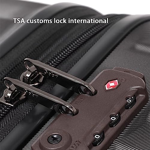 Expandable Spinner Wheel Luggage,Suitcase Luggage with Spinner Wheels,Aluminum Alloy Thickened and Smooth Pull Rod, Lock,Red-20 in (Black 25 in)2