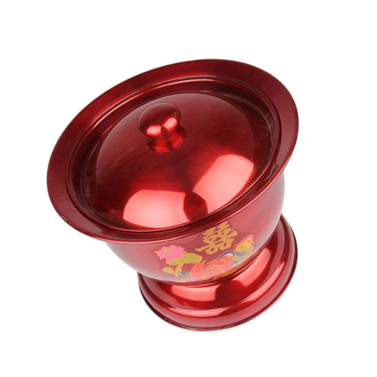 FOMIYES 1Pc Durable Stainless Steel Spittoon Thickened Urine Container for Adults Red Bedpan for Home Use for Elderly Patients Portable Urinal for Easy