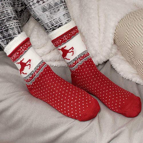 Image of BambooMN Women's Super Soft Warm Cozy Fuzzy Socks Assortments