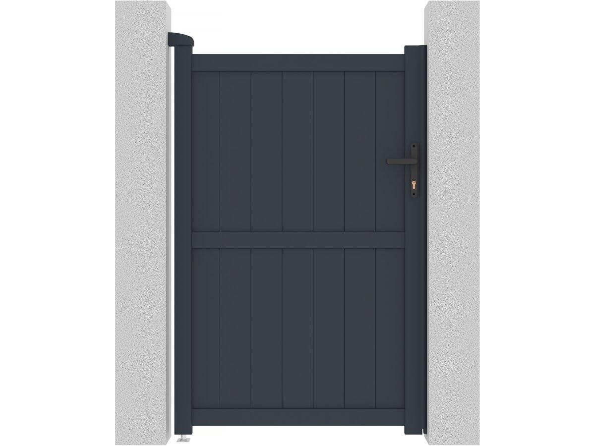 Portillon aluminium "​Maurice" - 101.2 x 155.9 cm - Gris