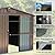 Domi Outdoor Storage Shed 10'x8', Metal Sheds Outdoor Storage with Lockable Doors & Air Vents for Patio Garden Lawn Backyard,Brown