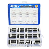 BOJACK 20 Werte 50 Stück SN74LS und SN74HC Serie Low-Power Logik-IC-Chip-Sortiment-Kit für IC-Chip-Arbeit