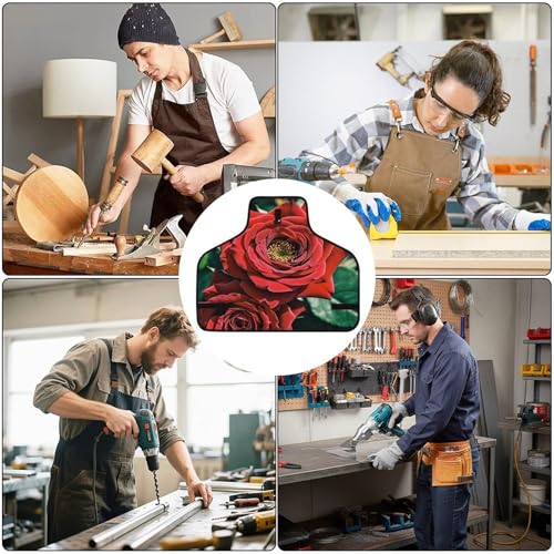 Delantal de trabajo multi-bolsillos ajustable para adultos miniatura 6