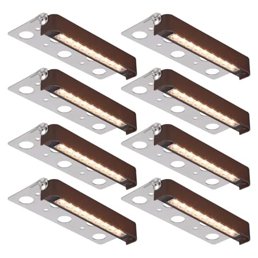 LEONLITE 8-Pack 7 Inch LED Hardscape Lighting, Retaining Wall Lights, LED Landscape Lighting, 12V Paver Light Low Voltage, 4.5W Outdoor Step Lights, 2700K Soft White, ETL
