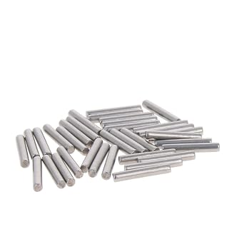 100Pcs 0.08" x 0.47" DxH 304 Stainless Steel Dowel Pin Cylindrical Dowel Pins 2x12mm Shelf Pegs for Metal Devices Furniture Installation Wood Bunk Bed Support Shelves Silver Tone, Bettomshin