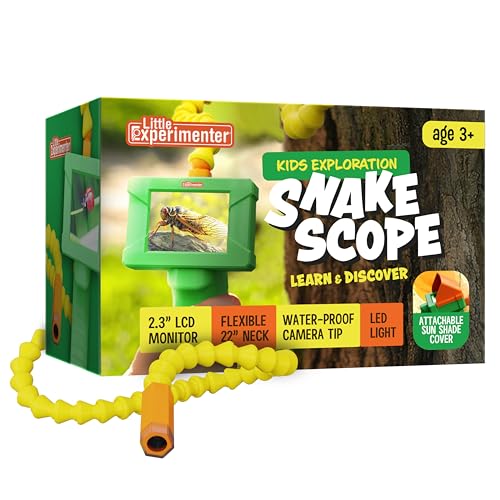 Borescope Snake Camera with Light for Kids, Unique Educational STEM Toys, Science Gifts for 5 Year Old Boy, Camping Nature Activities, Best Birthday Gift for Boys & Girls Ages 4 5 6 7 8 9 10 Years Old