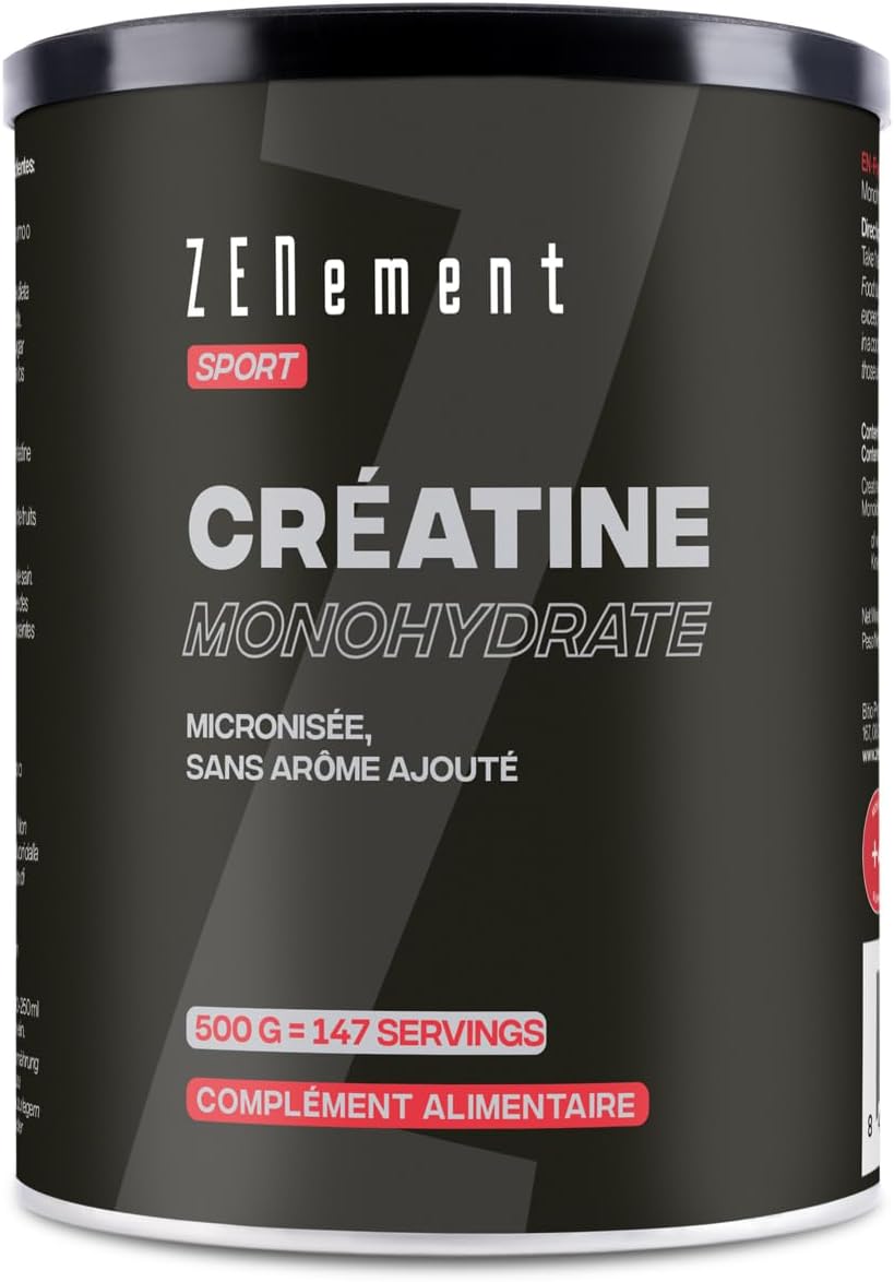 Creatine Monohydrate Powder 500 g – Pure Micronized Quality Creatine Monohydrate – High Effective Dosage, Optimal for Strength Training, 100% Vegan, 146 Days Reserve