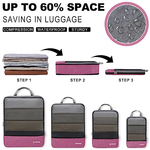 Cubes de Rangement Compressibles avec Sac a Chaussures de Voyage et Sac a Linge Organiseur de Valise Sac de Rangement Extensible pour organiser vos bagages de voyage organiseur de bagages