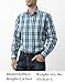 Double Pump Mens Button Down Shirts Cotton Long Sleeve Shirts Regular Fit, Green Blue Check-SL03A,3X-Large