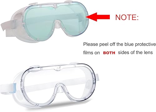 Miniatura 5 de TGS Paquete de 12 gafas de seguridad antivaho protectoras para gafas con revestimiento protector resistente a los arañazos, protección para los