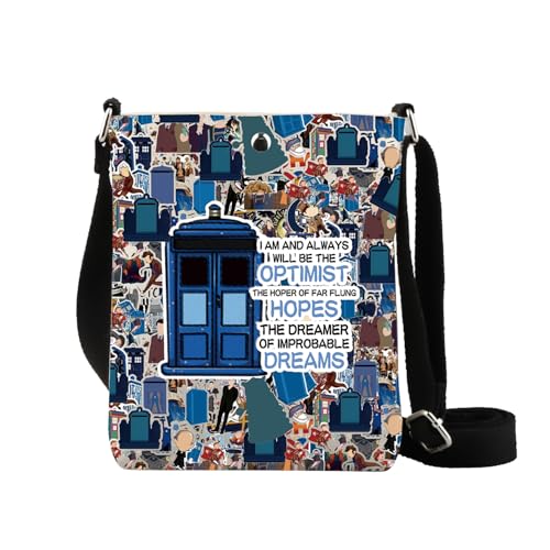 Bolsa tiracolo Doctor TV Show Blue Tardis Gift Dr Movie Gift Tardis Bolsa transversal Caixa policial Mercadoria médica, Hopes Cb