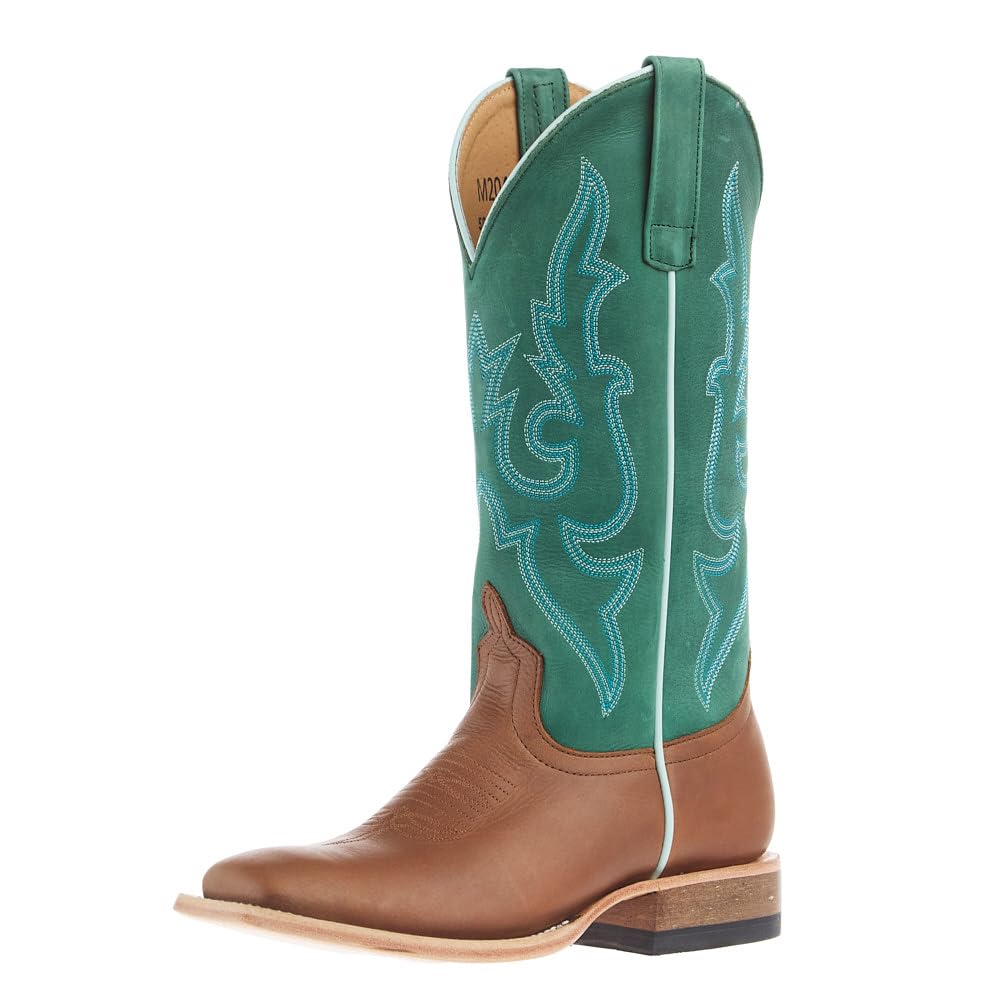 Macie Bean Womens Tan Mad Cat 13in Green Mad Cat Top Boot