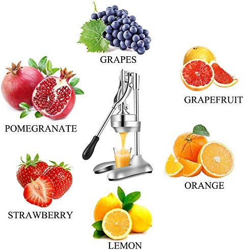 Moongiantgo Commercial Manual Juicer Hand Press Citrus Juicer Extractor Pomegranate Orange Lime Lemon Squeezer Fruit Juicer Machine