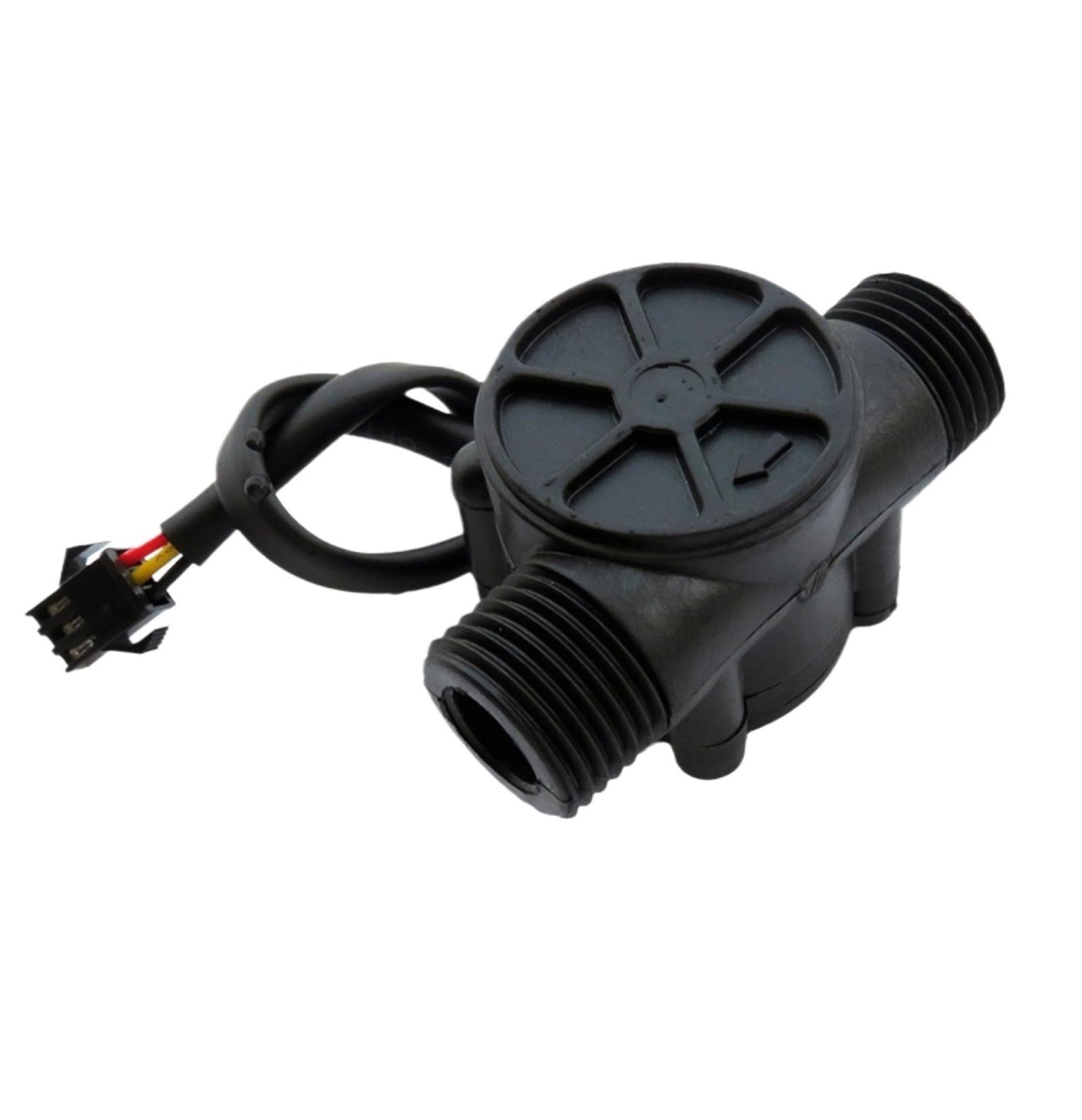 VKvmNYlxx S201 G1/2 Water Flow Sensor, 5V DC, Liquid Flow Meter for Water Purifiers, Heaters and Vending Machines (S201C-black)