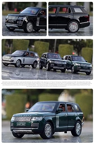 Image of Invite Enterprise Exclusive Alloy Metal Pull Back Die-Cast Car 1:24 Big Range Rover Refender Toy Car Diecast Metal Pullback Toy Car With Openable 6 Doors,Light Music Boys Gifts Toys(Refender-Black)