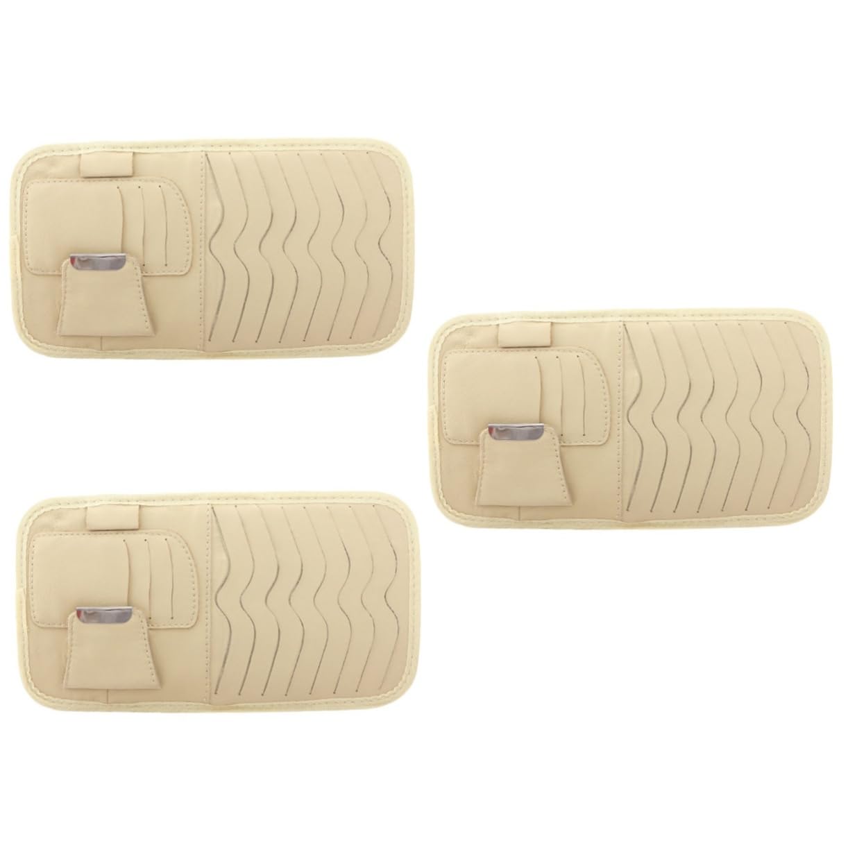 ibasenice 3St Aufbewahrung der Sonnenblende im Auto LKW- -Organizer Kunst runder Filz Sonnenblende für auto Halter Rechnung falten Wagen Autoclip Brillenclip Clip für Sonnenblende