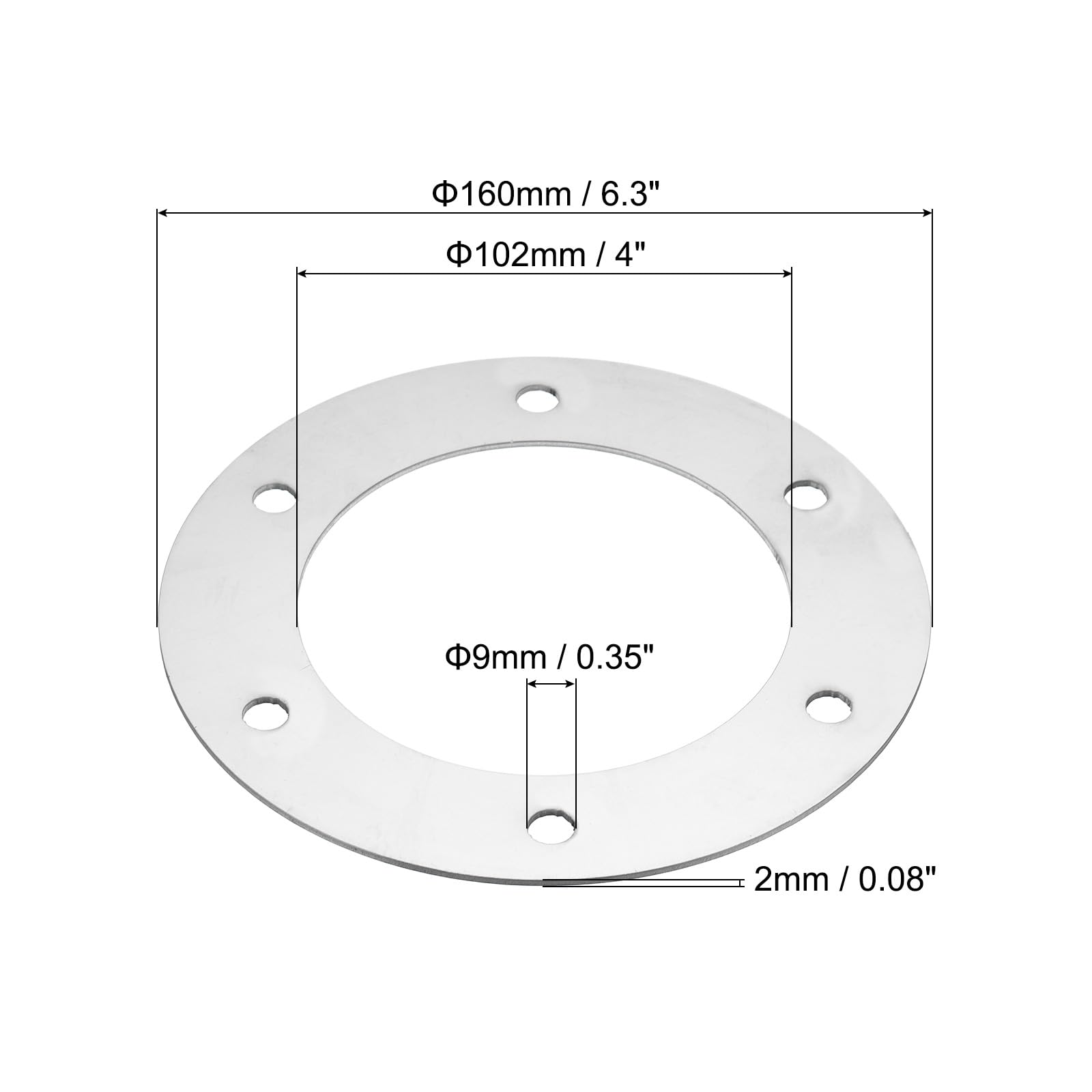 PATIKIL 4" (102mm) ID Duct Connector Flange - Image 2