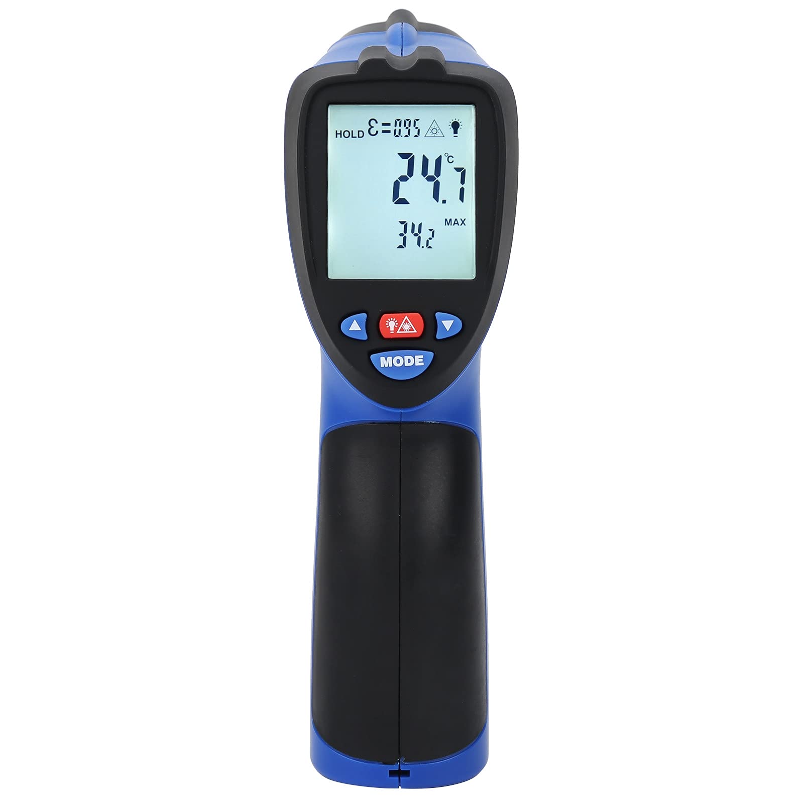 Termómetro de Objetos sin Contacto Pistola de Temperatura Digital infrarroja Pirómetro LCD de Mano Medidor de medición Integrado Cocina de Superficie Pantalla de Mantenimiento de automóviles