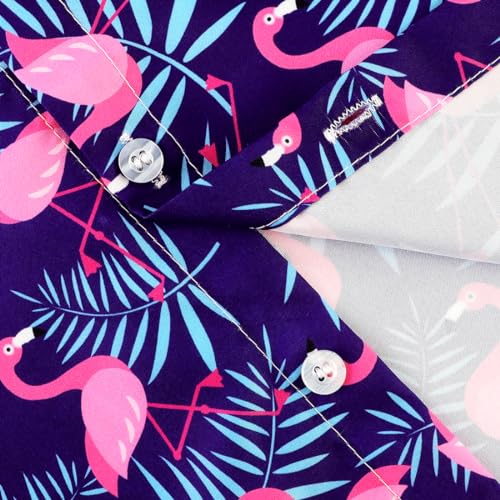 Image of XiaoMoSha Hawaiian Shirts for Boys Button Down Shirt Short Sleeve Shirts Girls Hawaiian Shirt Summer Beach Tops for Kids