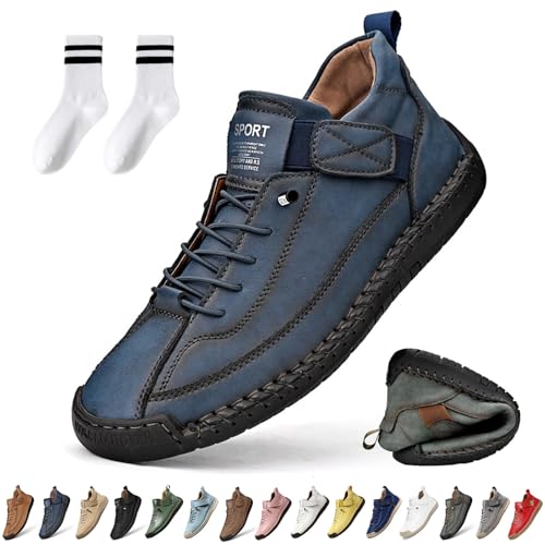 Comfortable Orthopedic Sneakers, Women&rsquo;s Handmade Leather Slip-On Orthopedic Loafers Walking Shoes...
